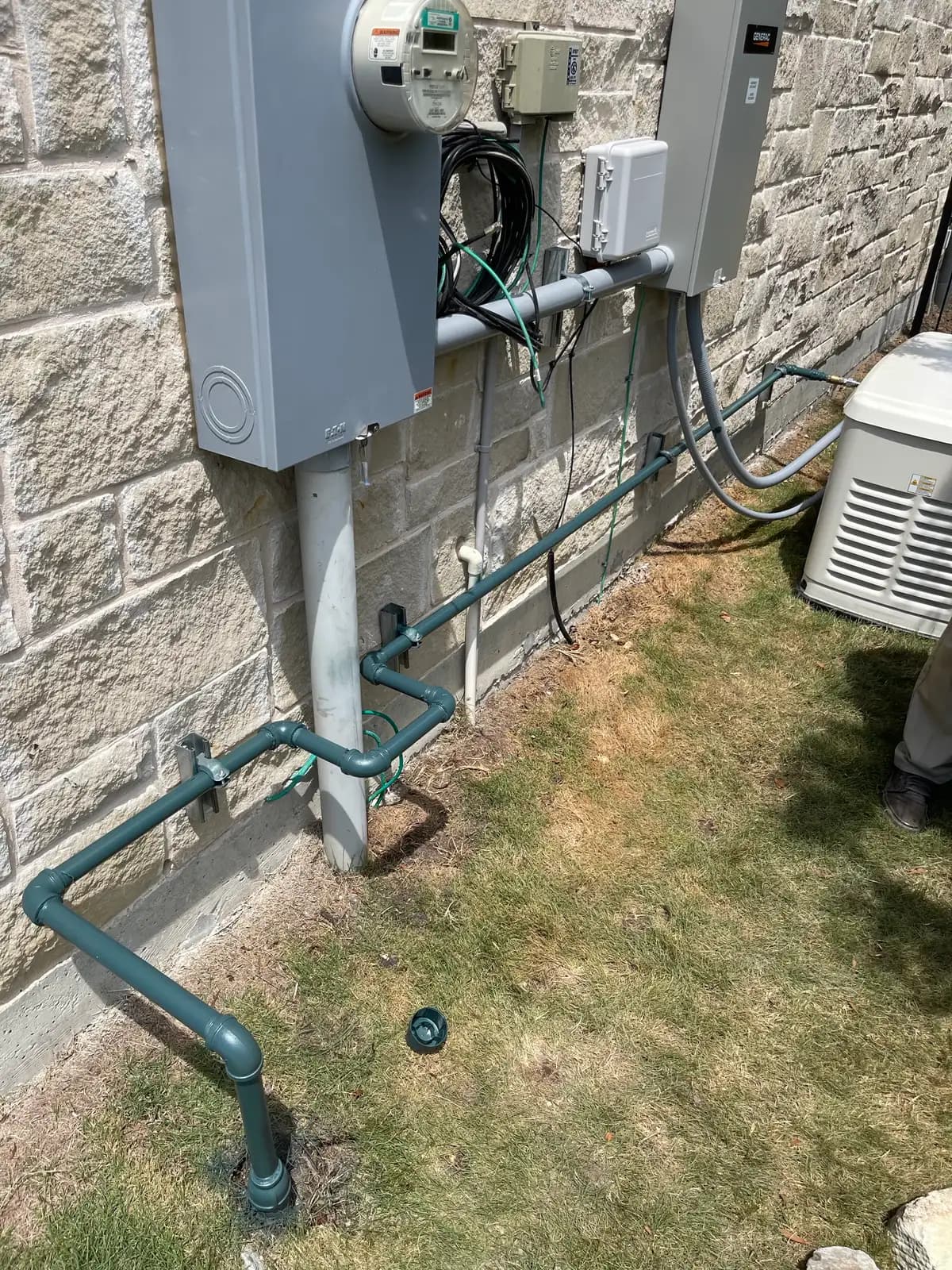 Newly installed black iron gas line run by Mainline Plumbing, pressure tested and certified to code in the South Bay
